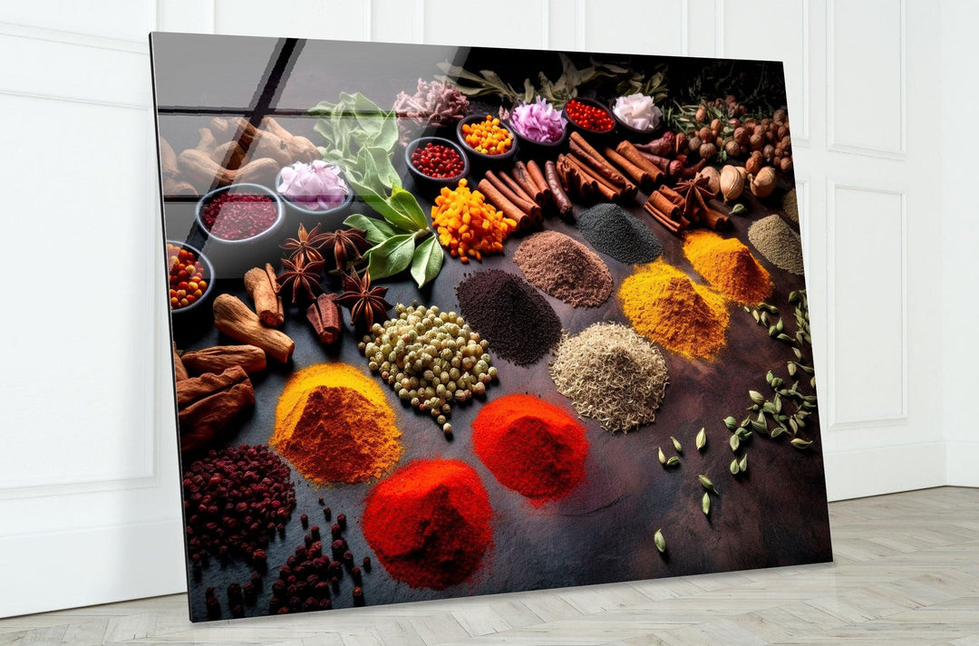 Spice Seasoning Glass Wall Art, glass photo prints, glass picture prints