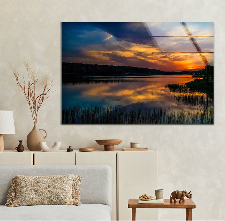 Colorful Sky Landscape Glass Wall Art glass photo prints, glass picture prints