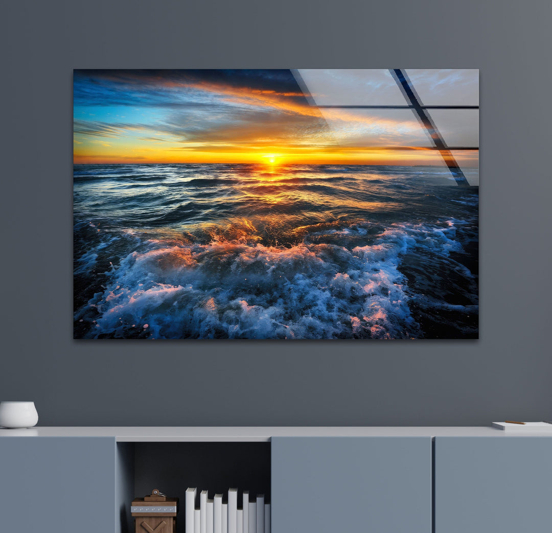 Sunset View  Tempered Glass Wall Art - MyPhotoStation