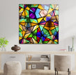 Geometric Mosaic Futuristic Glass Wall Art glass wall decor, glass wall art decor