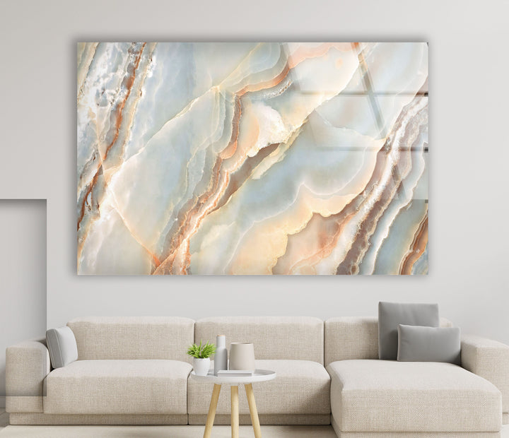 Soft Colors Marbled Abstract Glass Wall Art, glass wall art decor, glass art prints