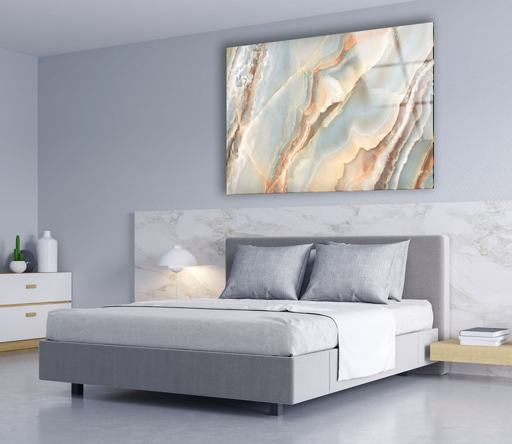 Soft Colors Marbled Abstract Glass Wall Art, glass image printing, glass prints from photos