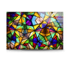 Geometric Mosaic Futuristic Glass Wall Art custom glass pictures, glass art prints