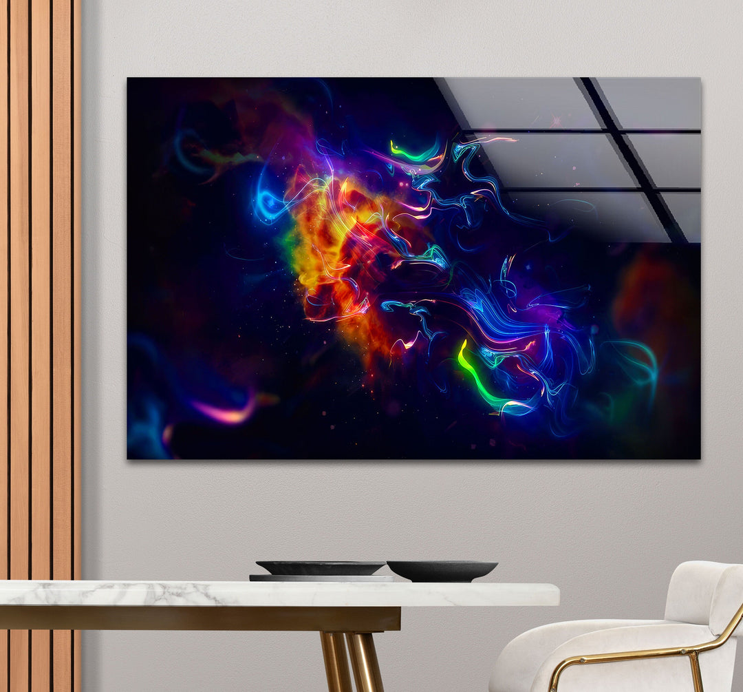 Oversized Abstract Glass Wall Art Decor