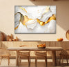 White marble with golden veins wall art