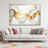 Abstract Golden Waves tempered Glass Wall Art