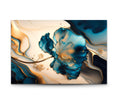 Blue Marble Flower Glass Wall Art, glass photo prints, glass picture prints