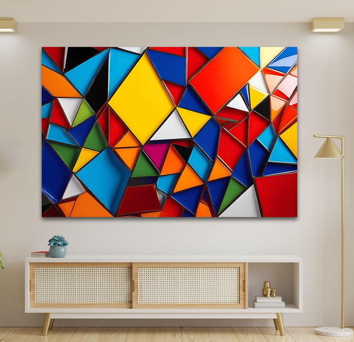 Stained Geometric Pattern Glass Wall Art stained glass wall art, stained glass wall decor