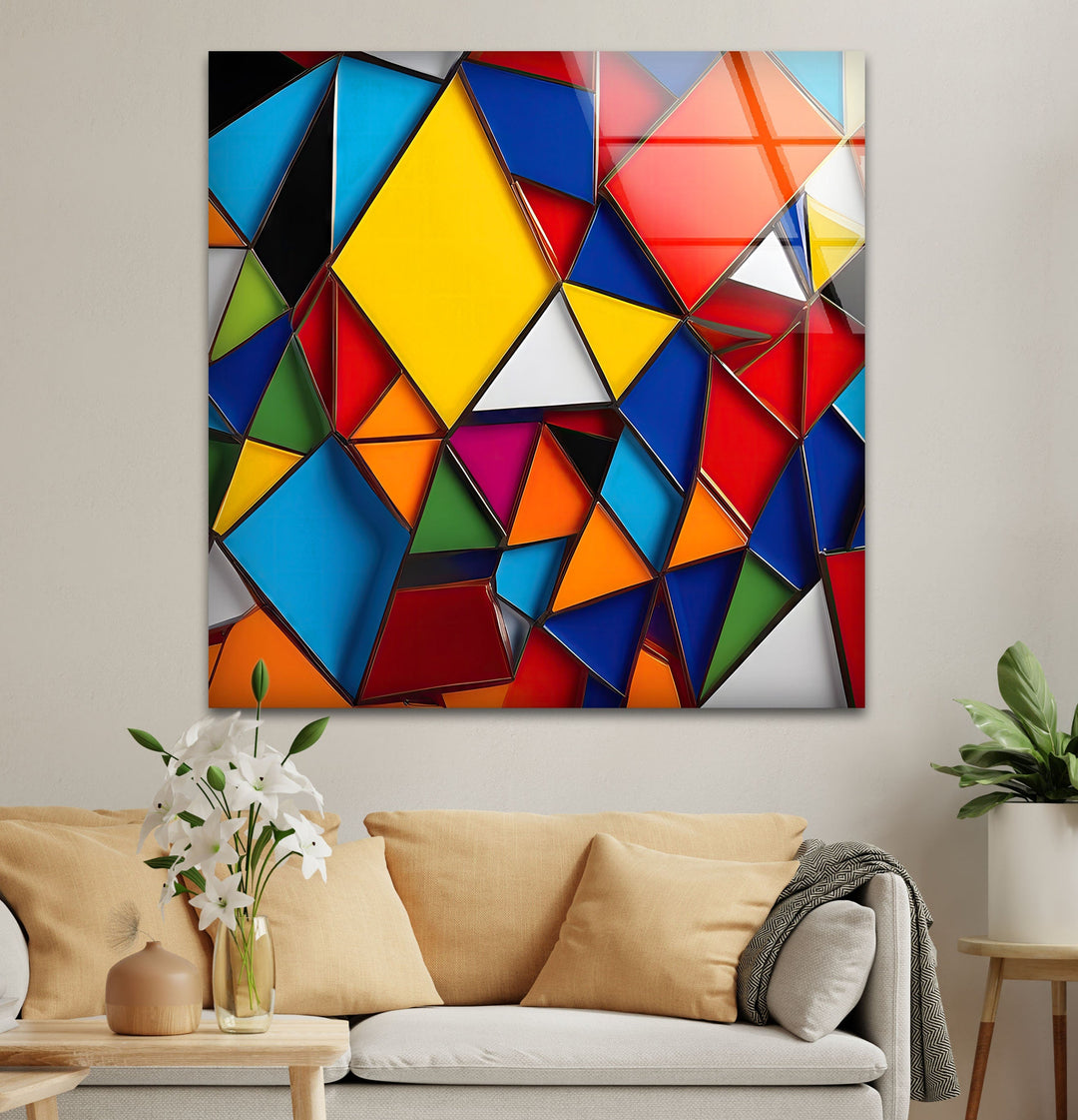 Stained Geometric Pattern Glass Wall Art art glass wall art, glass wall art pictures