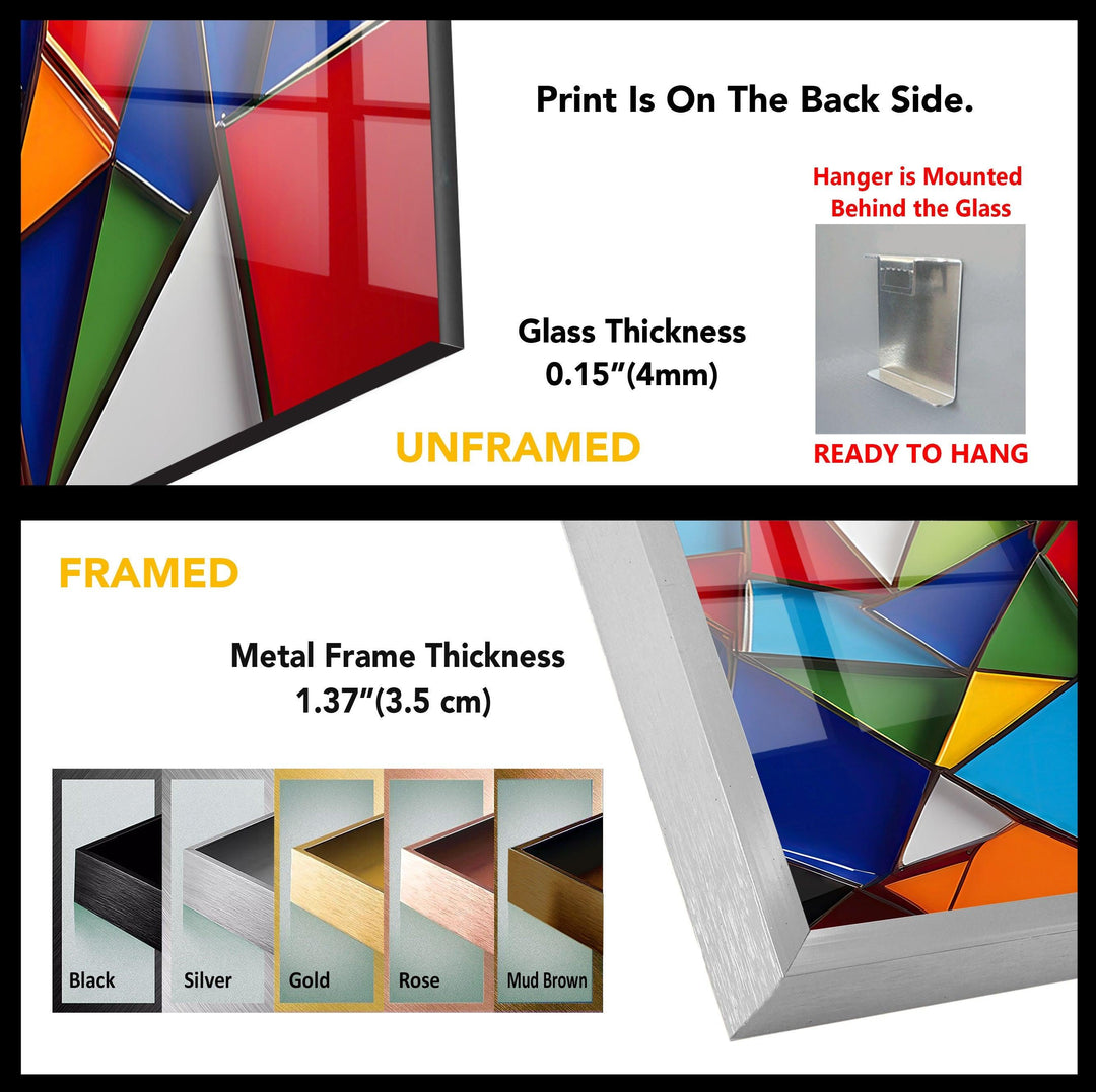 a picture of a metal frame with different colors and sizes