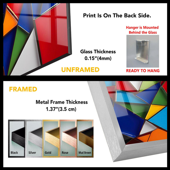 a picture of a metal frame with different colors and sizes