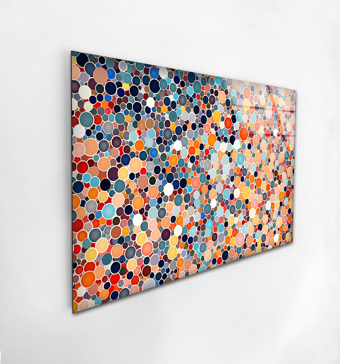 Mosaic Dots Glass Wall Art High-quality materials and cutting-edge printing methods are used to make our Glass Wall Art and Tempered Glass Wall Art. These pieces not only show off your best designs and images in great detail, but they also last a very long time. Our range of glass paintings and wall pictures will keep your home looking stylish and up-to-date.