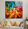 Stained Colorful Shapes Glass Wall Art glass photo prints, glass picture prints