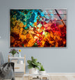 Stained Colorful Shapes Glass Wall Art glass image printing, glass prints from photos