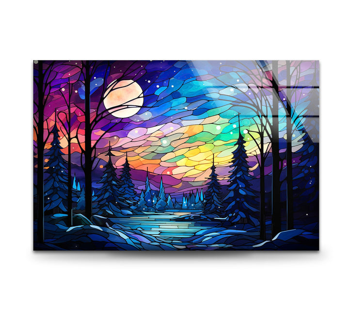 Forest Painting Glass Wall Art art glass wall art, glass wall art pictures