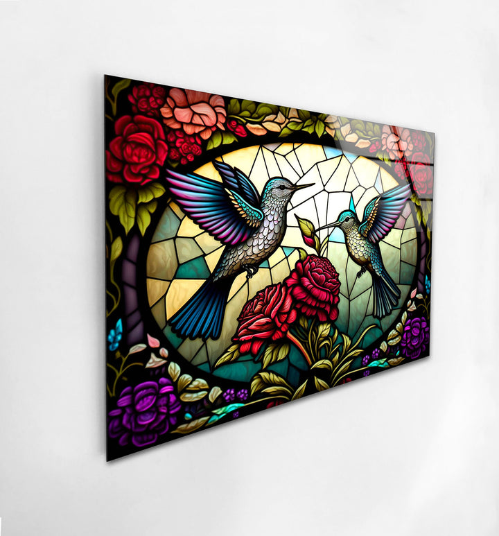 Hummingbird Glass Wall Art glass pictures for Wall, glass prints wall art