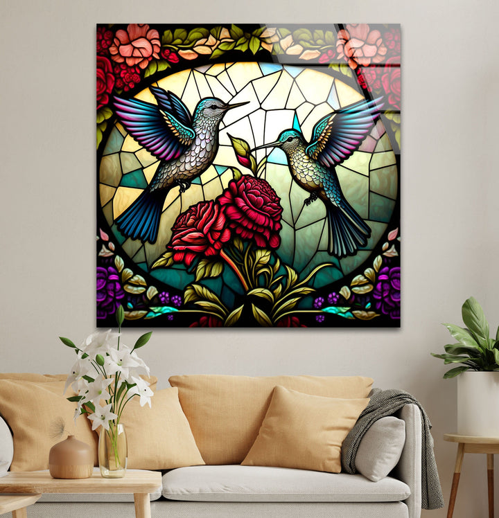 Hummingbird Glass Wall Art custom glass pictures, glass art prints