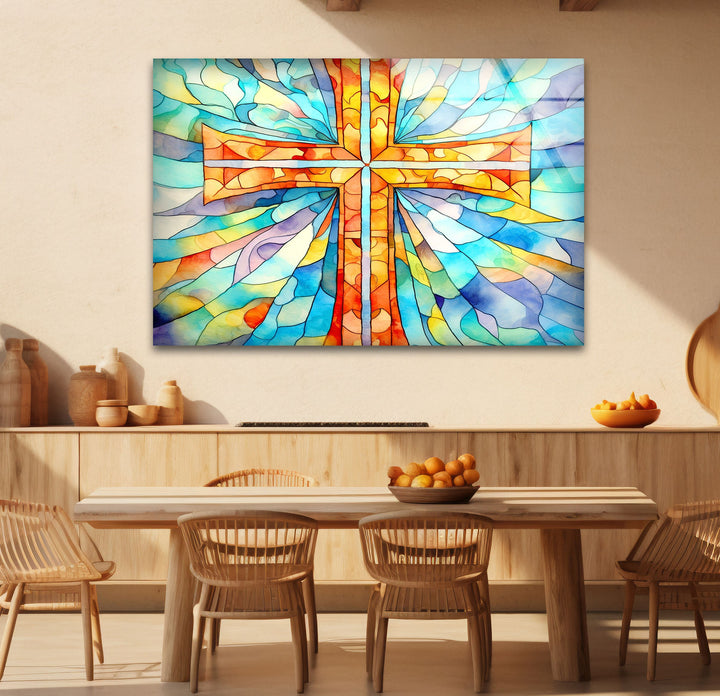 Heavenly Light Holy Glass Photo Prints for Wall