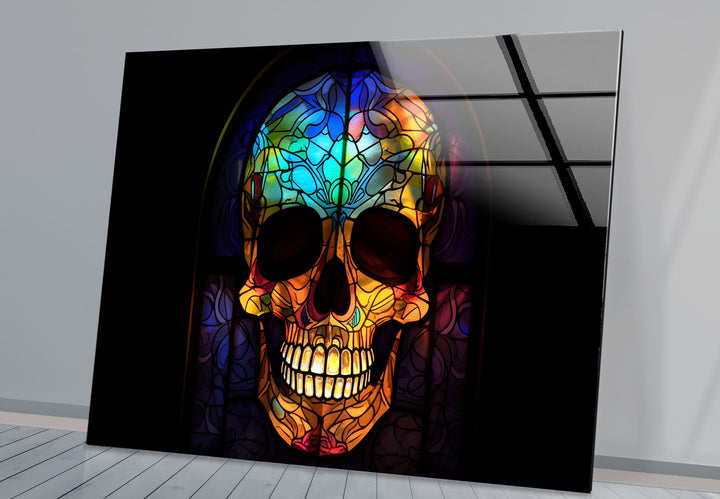 Orange Skull Cool Wall Art & Glass Photo Prints