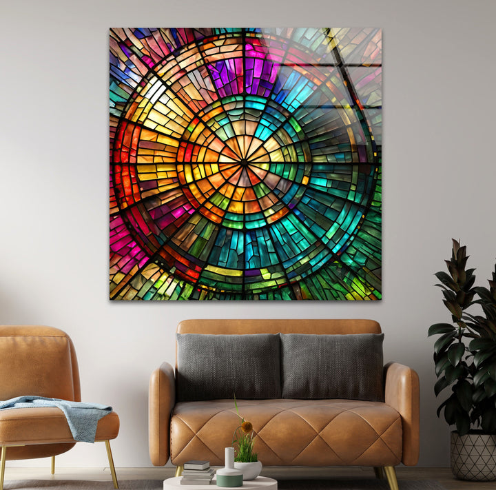 Rainbow Stained Glass Wall Art glass photo prints, glass picture prints