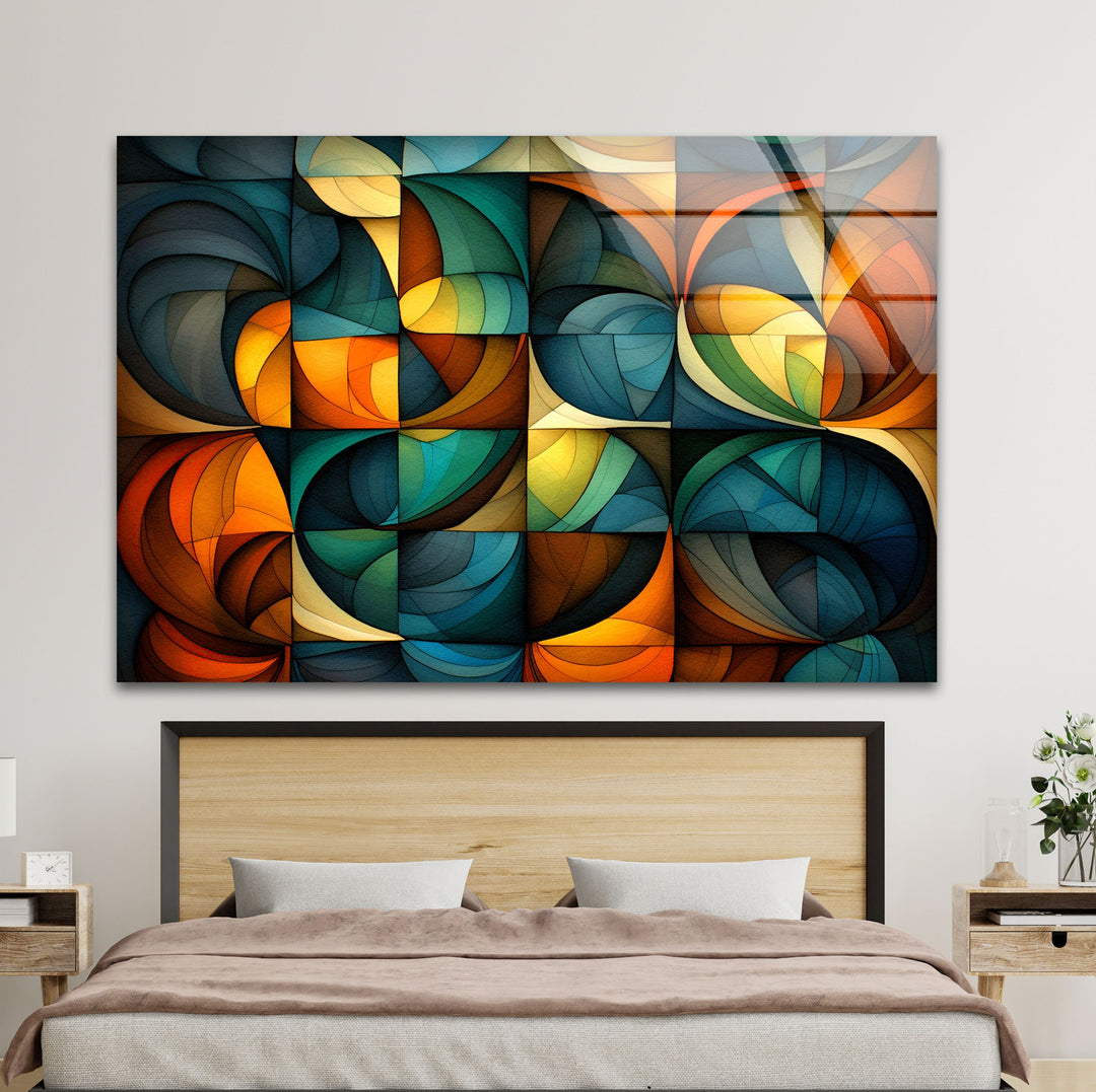 Abstract Art Piece Glass Wall Art Glass Printing Wall Art, Print photos on glass