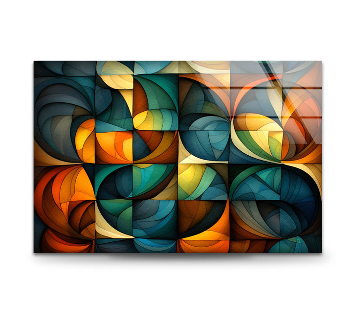 Abstract Art Piece Glass Wall Art print on glass, glass printed photos