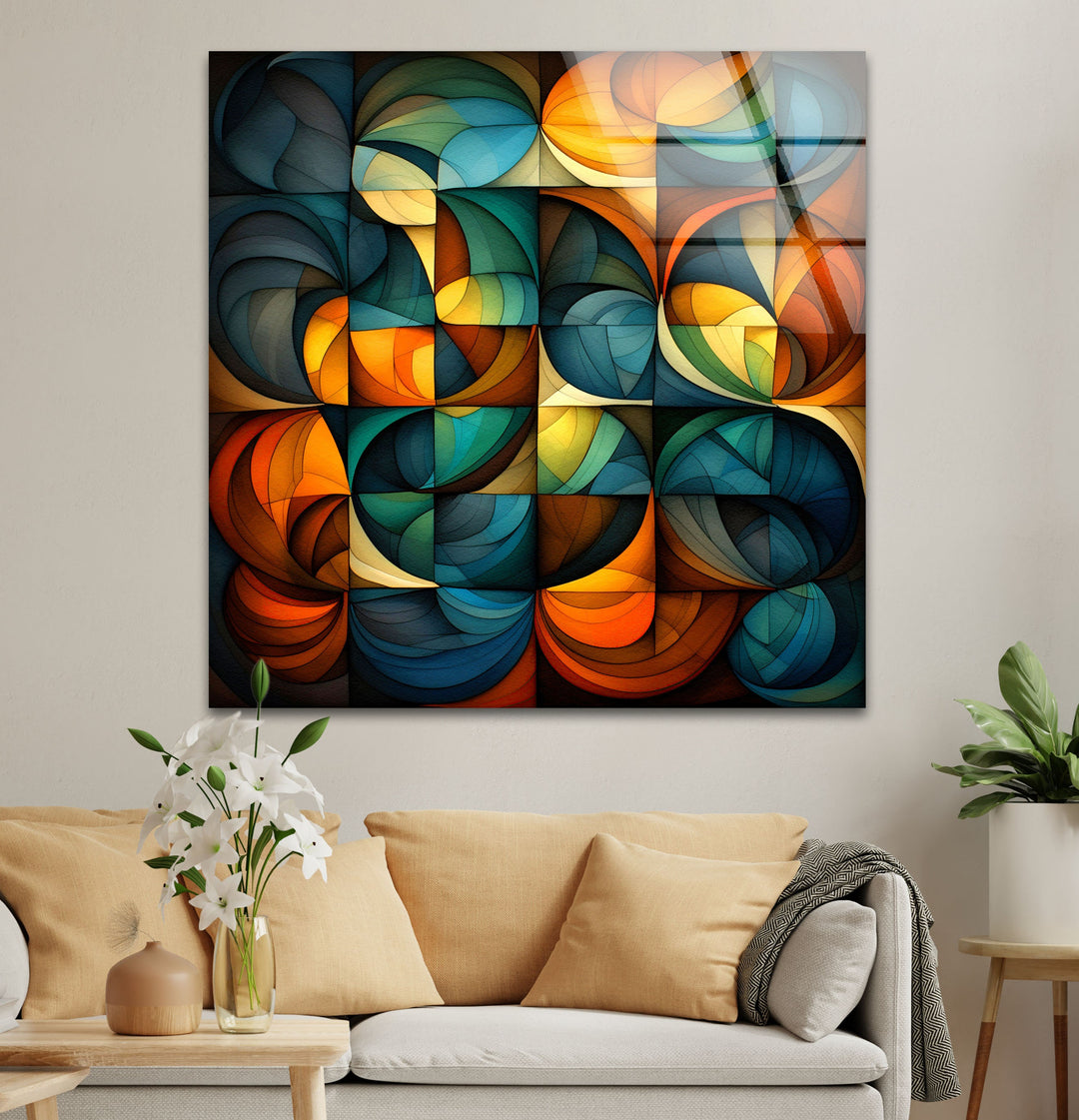 Abstract Art Piece Glass Wall Art picture on glass wall art, photos printed on glass