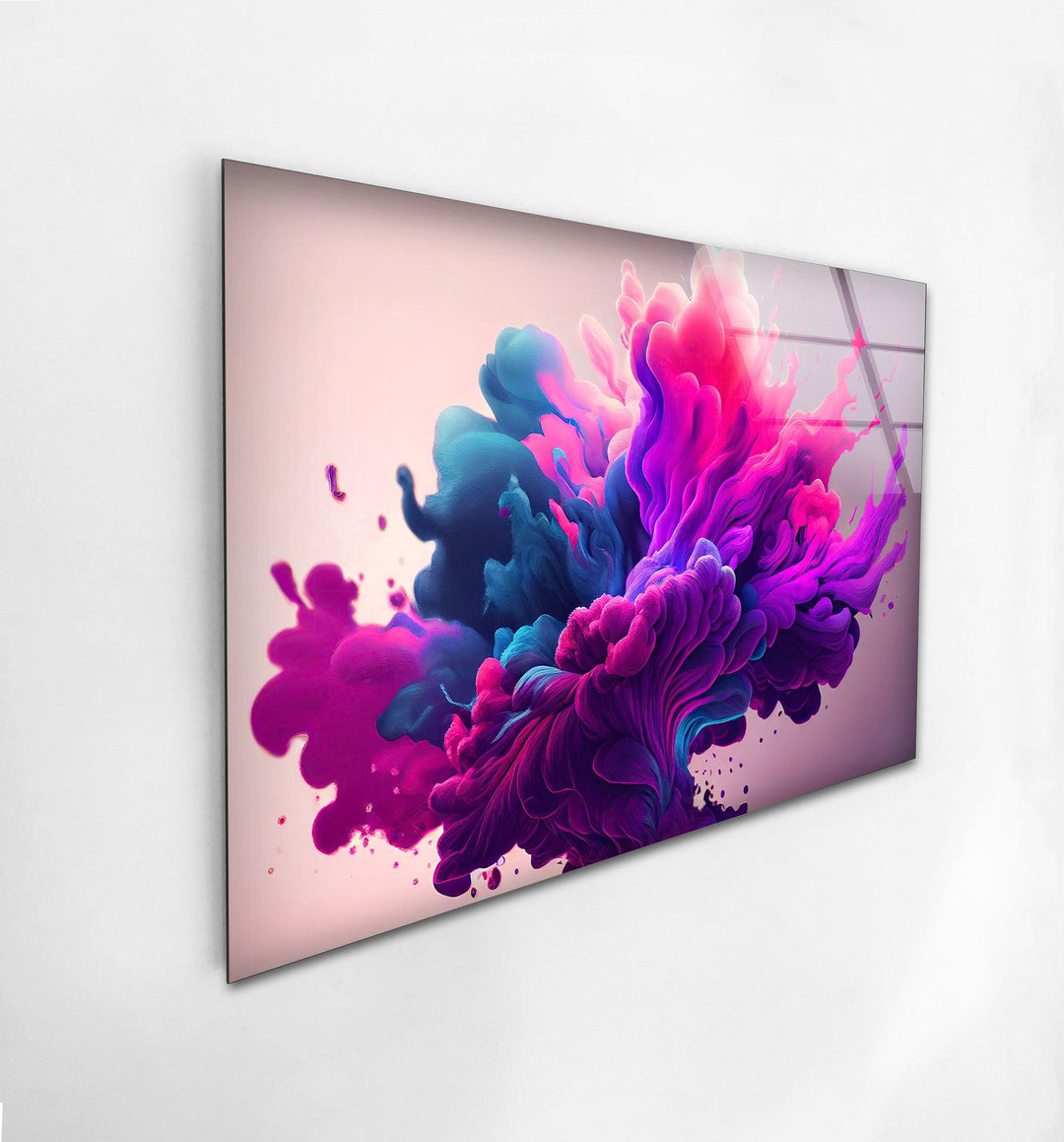 artdesigna Smoke Purple  Glass Wall Art