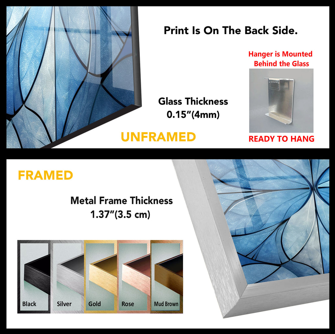 a picture of a glass window and a picture of a metal frame