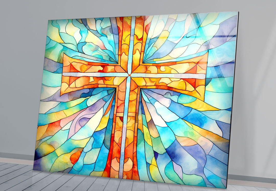 Heavenly Light Holy Glass Picture Prints Collection