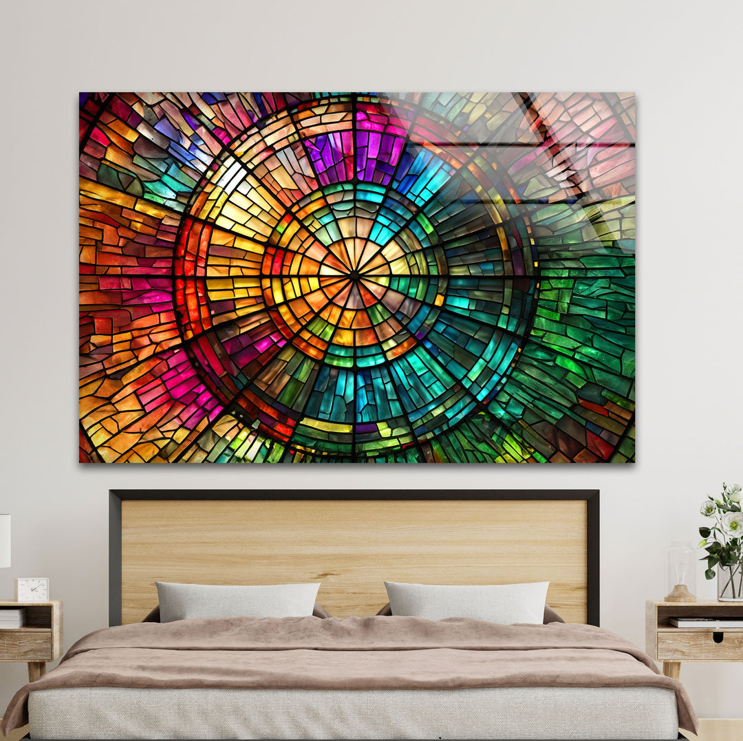 Rainbow Stained Glass Wall Art glass pictures for Wall, glass prints wall art