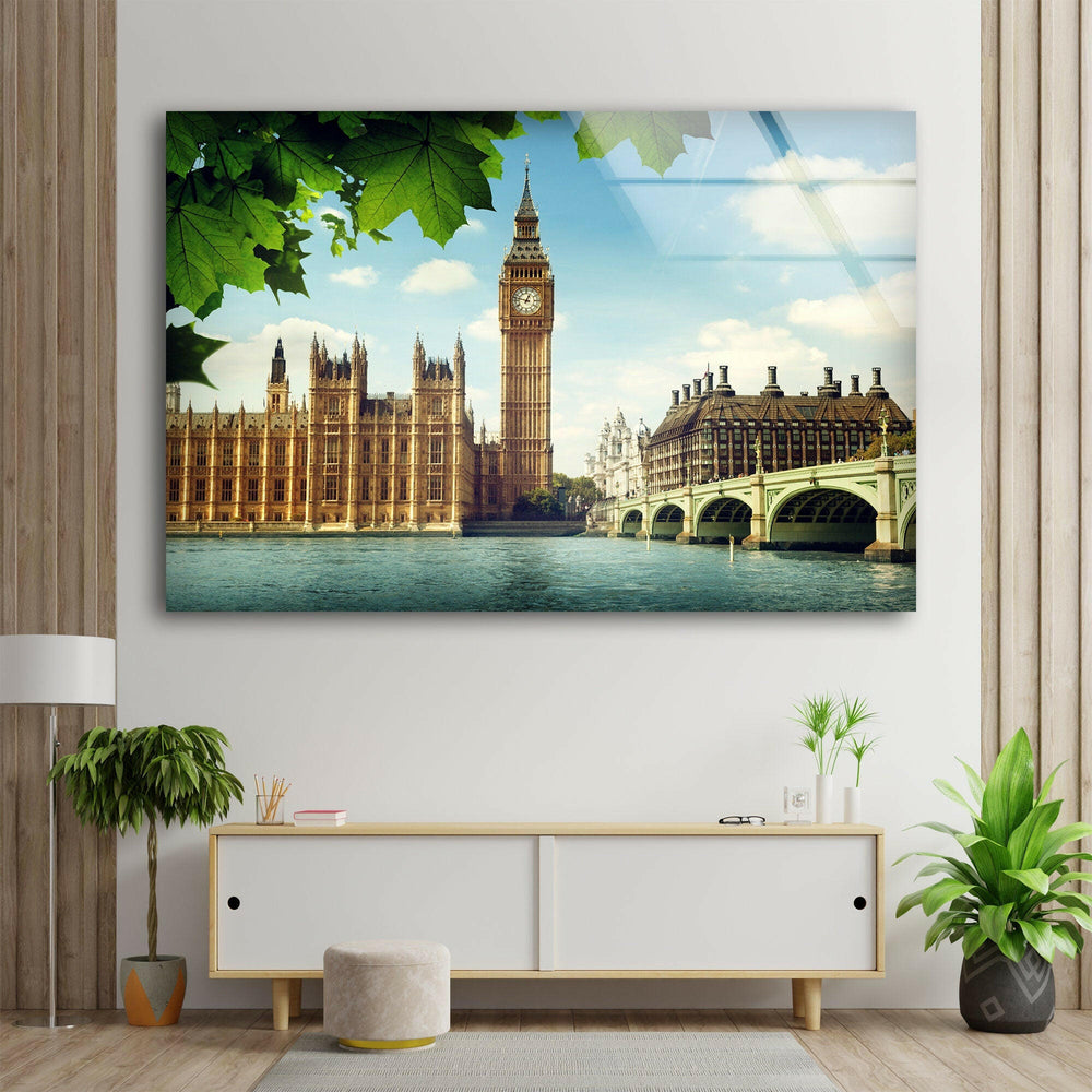 London Big Ben Glass Wall Art, custom glass pictures, glass art prints