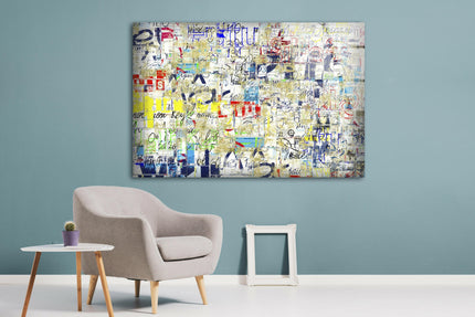 Graffiti Street Abstract Glass Wall Art