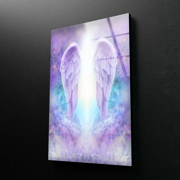 Purple Angel Wings Cool Art Pieces & Glass Art Prints