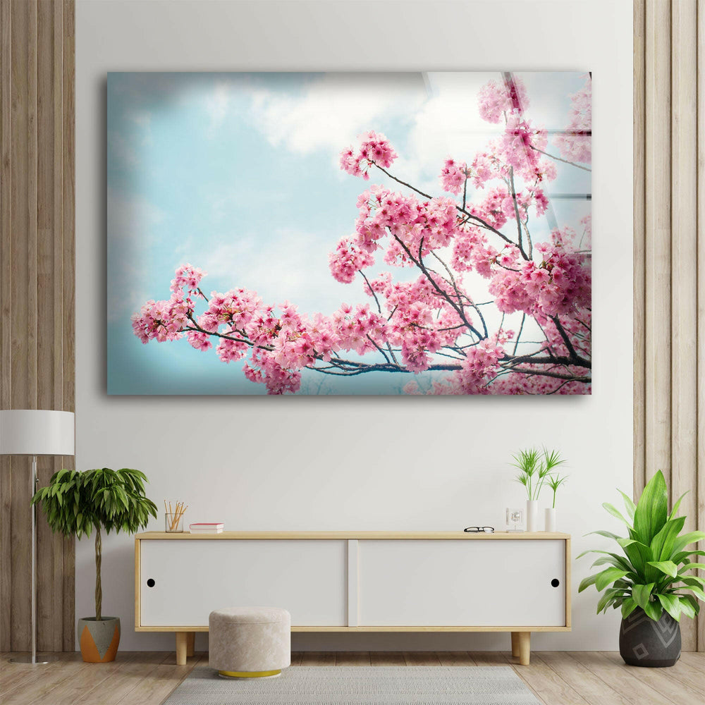 Japanese Cherry Blossom Tempered Glass Wall Art - MyPhotoStation