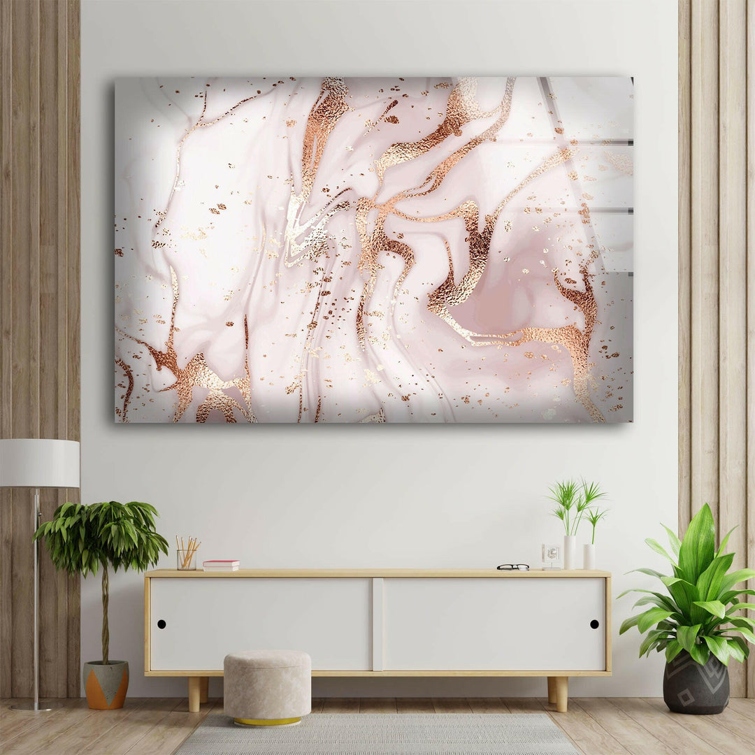 Pink Alcohol ink Abstract Tempered Glass Wall Art - MyPhotoStation