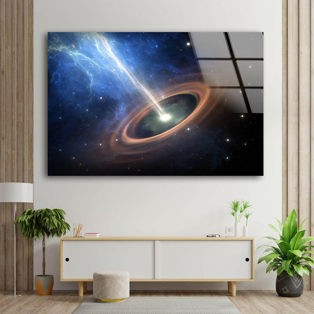 Black Holes Glass Wall Art, picture on glass wall art, photos printed on glass