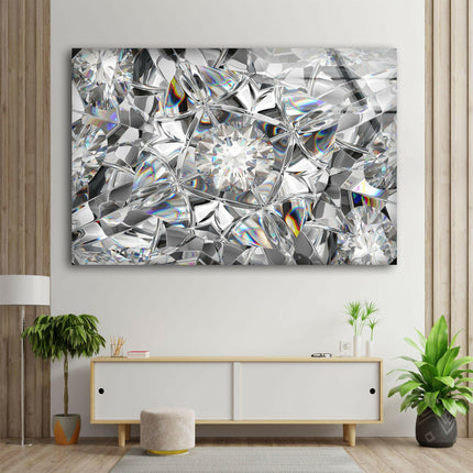 Brilliant Diamond Cool Glass Wall Art