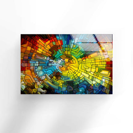 Colorful Design of Stained Glass Wall Art