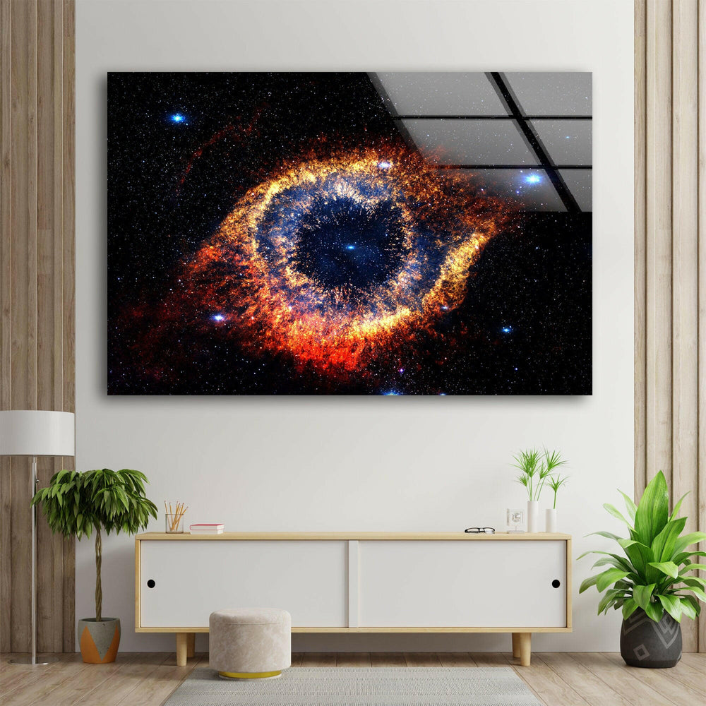 Helix Nebula Glass Wall Art, picture on glass wall art, photos printed on glass