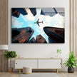 City Photo and Plane Tempered Glass Wall Art - MyPhotoStation