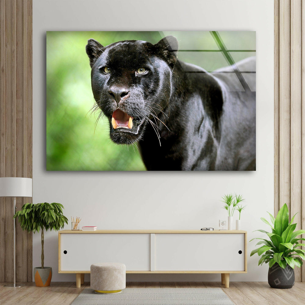 Black Panther Glass Wall Art picture on glass wall art, photos printed on glass