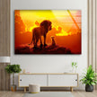 Orange Lion King Glass Wall Art large glass photo prints, glass wall photos