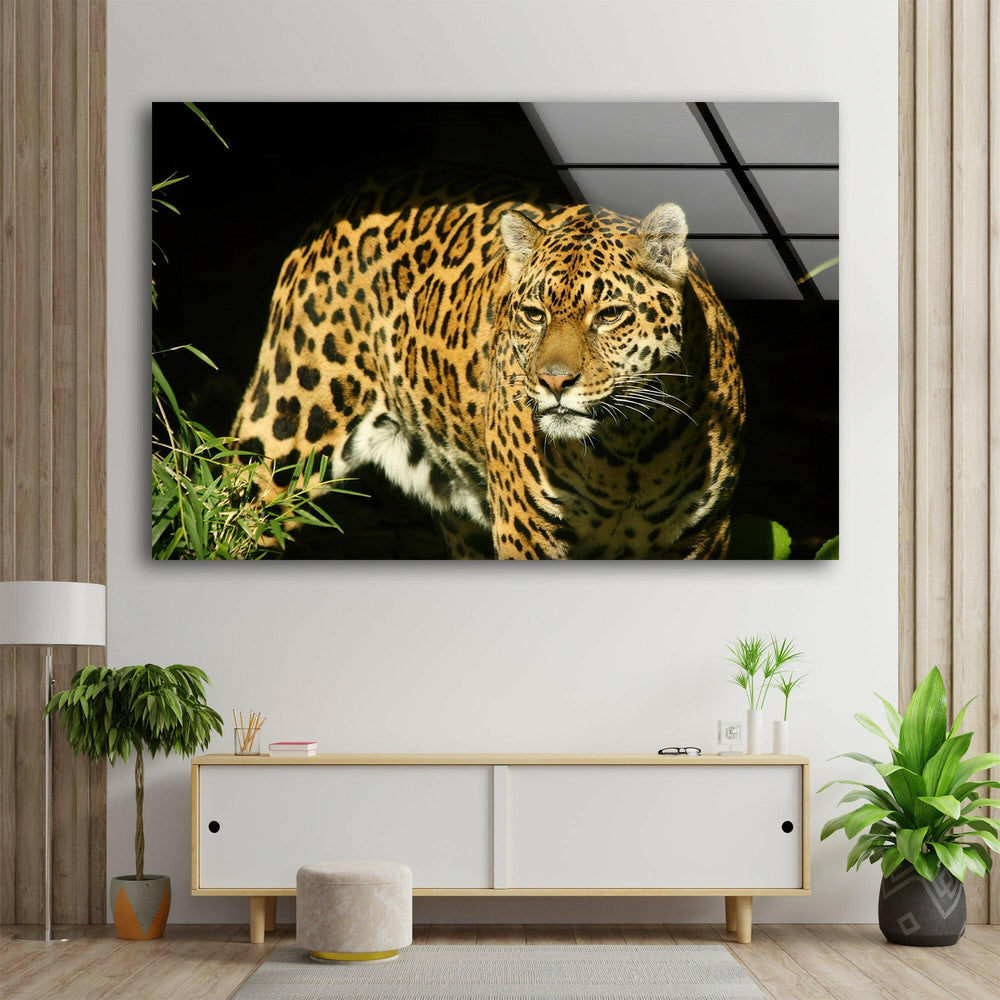 Amur Leopard Glass Wall Art stained glass wall art, stained glass wall decor