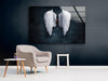 White Wings Glass Wall Art