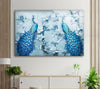 Blue Feather Peacock Tempered Glass Wall Art - MyPhotoStation
