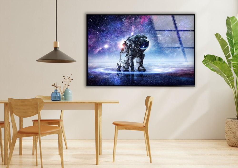 Cosmic Explorer Glass Wall Art, picture on glass wall art, photos printed on glass