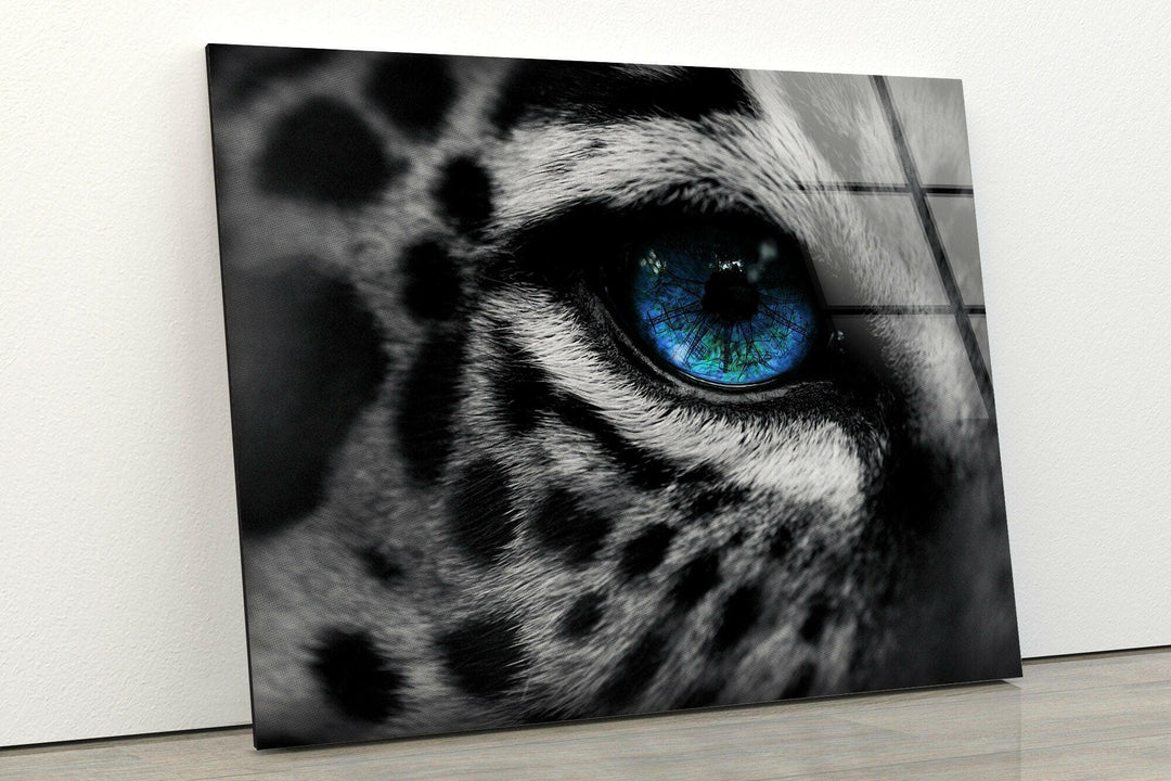 Leopard Eye Glass Wall Art glass art painting, glass art for the Wall