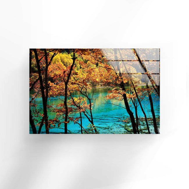 Nature Spring Tempered Glass Wall Art
