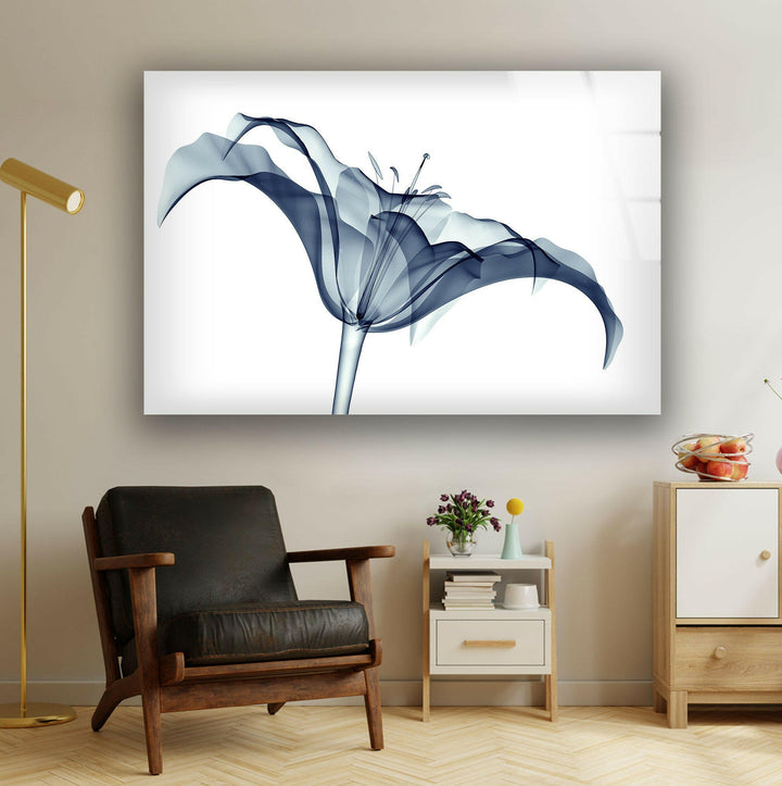 Xray Amaryllis Flower Glass Wall Art, stained glass wall art, stained glass wall decor